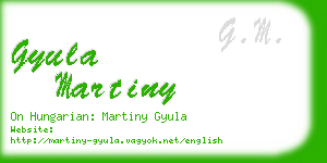 gyula martiny business card